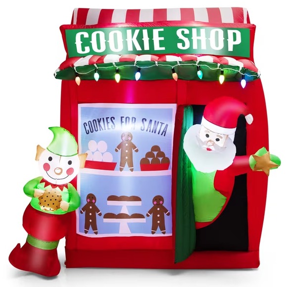 Self Inflatable Santa Claus Cookie Shop Christmas...